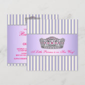 Princess Hot Roze Lavendel Paarse Baby Meisje Douc Kaart (Voorkant / Achterkant)