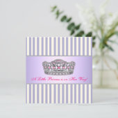 Princess Hot Roze Lavendel Paarse Baby Meisje Douc Kaart (Staand voorkant)