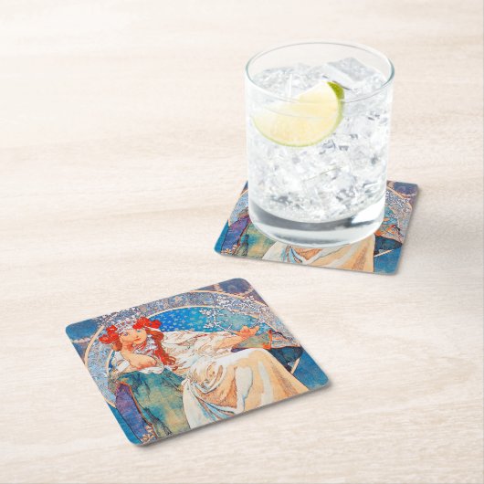 Princess Hyacinth, Mucha Kartonnen Onderzetters (Insitu)