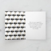 Princess in Black Dress Sweet Sixteen Dank je wel Bedankkaart (Binnen)