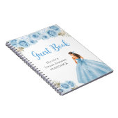 Princess in Blue Dress Sweet Sixteen Guest Book Notitieboek (Rechterzijde)