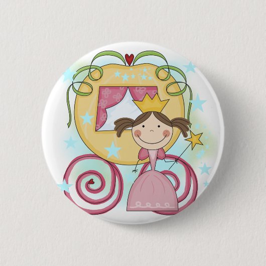 Princess in Carriage T-shirts en Gifts Ronde Button 5,7 Cm (Voorkant)