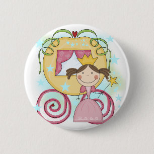 Princess in Carriage T-shirts en Gifts Ronde Button 5,7 Cm