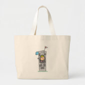 Princess in Castle Tower Bag Grote Tote Bag (Voorkant)