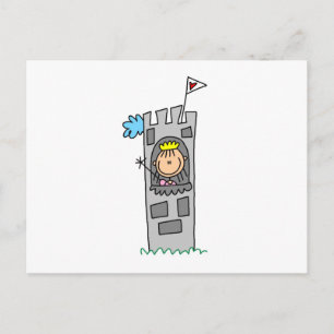 Princess in Castle Tower Briefkaart