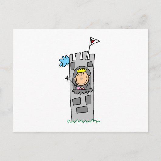 Princess in Castle Tower Briefkaart (Voorkant)