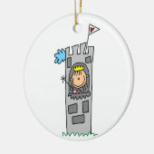 Princess in Castle Tower Keramisch Ornament (Links)