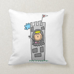 Princess in Castle Tower Kussen