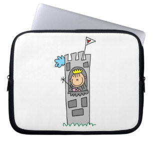 Princess in Castle Tower Laptop Sleeve