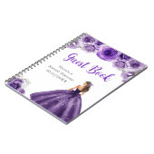 Princess in Dark Paarse Dress Sweet 16 Gastboek Notitieboek (Linkerzijde)