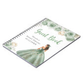 Princess in Green Dress Sweet Sixteen Guest Book Notitieboek (Linkerzijde)