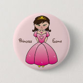 Princess in Pink Name Button (Voorkant)
