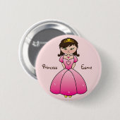 Princess in Pink Name Button (Voorkant /achterkant)