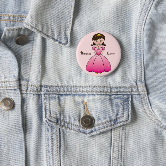 Princess in Pink Name Button (In situ)