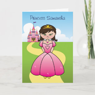 Princess in Pink Party Invitation Kaart