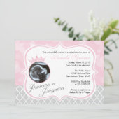 Princess in Progress, Baby shower Invitation Kaart (Staand voorkant)