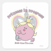 Princess in Progress Vierkante Sticker (Voorkant)
