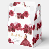 Princess in Red Dress Sweet Sixteen Dank je wel Bedankdoosjes (Geopend)