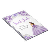 Princess in stoffige Paarse jurk Sweet 16 gastenbo Notitieboek (Rechterzijde)