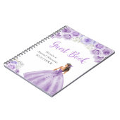 Princess in stoffige Paarse jurk Sweet 16 gastenbo Notitieboek (Linkerzijde)