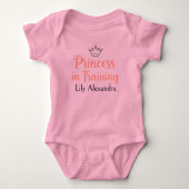 Princess in Training  Personalized Bodysuit (Voorkant)