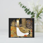 Princess in White met bloemen Briefkaart (Staand voorkant)