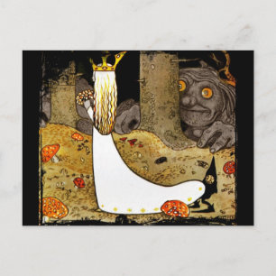 Princess in White met bloemen Briefkaart