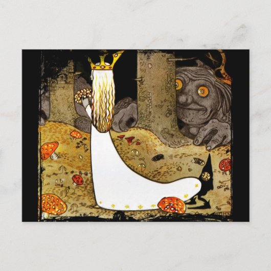 Princess in White met bloemen Briefkaart (Voorkant)