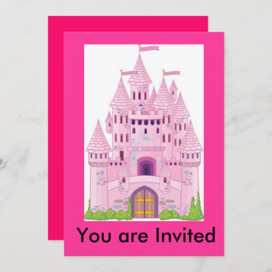 Princess Invitation Kaart (Voorkant / Achterkant)