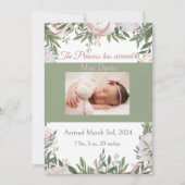 Princess is aangekomen in de roze waterverf tuin aankondiging (Voorkant)