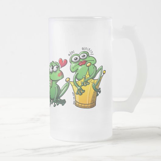 Princess is een kikker matglas bierpul (Rechts)