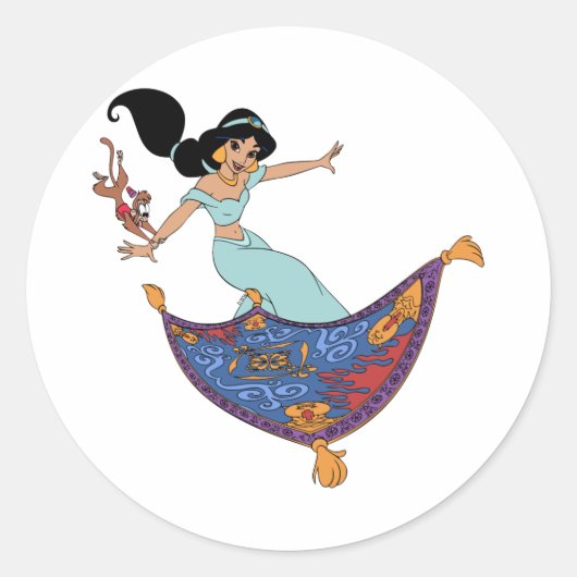 Princess Jasmine Classic Ronde Sticker (Voorkant)