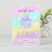 Princess Jellyfish Baby shower Dank u wel Bedankkaart (Staand voorkant)