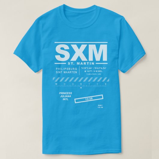 Princess Juliana International Airport SXM T-shirt (Design voorkant)