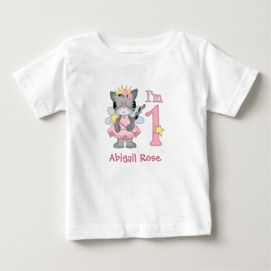 Princess Kat 1e Verjaardag Baby T-shirt (Voorkant)