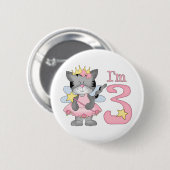 Princess Kat 3rd Birthday Ronde Button 5,7 Cm (Voorkant /achterkant)