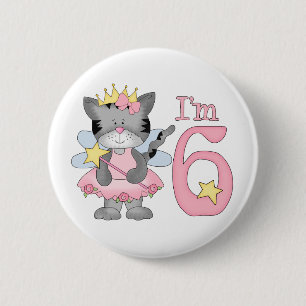 Princess Kat 6th Birthday Ronde Button 5,7 Cm