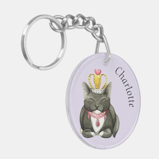 Princess Kat - gepersonaliseerd Sleutelhanger (Voorkant Links)