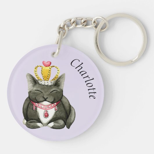 Princess Kat - gepersonaliseerd Sleutelhanger (Achterkant)