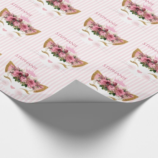 Princess Kat gepersonaliseerde inpakpapier (Hoek)