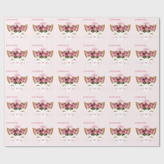 Princess Kat gepersonaliseerde inpakpapier (Vlak)
