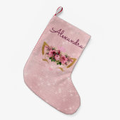 Princess Kat Roos Gold - Blush Pink Kleine Kerstsok (Voorkant (Hangend))