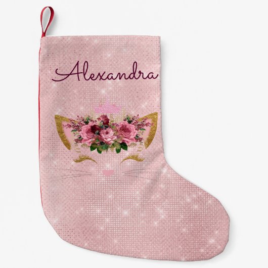 Princess Kat Roos Gold - Blush Pink Kleine Kerstsok (Voorkant)