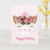 Princess Kat Verjaardag Kaart (Gele Bloem)