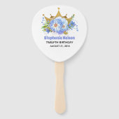 Princess Kat Verjaardagsfeestfan Handwaaier (Achterkant)