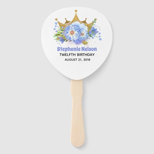 Princess Kat Verjaardagsfeestfan Handwaaier (Achterkant)