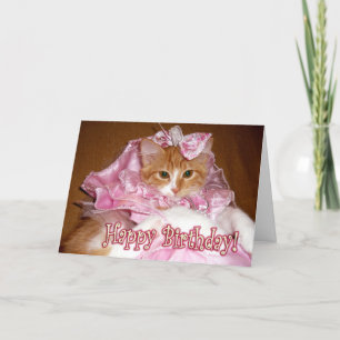  Princess Kitten - Happy Birthday! Kaart