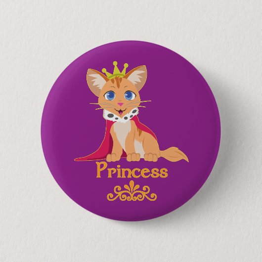 Princess Kitten Ronde Button 5,7 Cm (Voorkant)