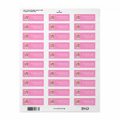 Princess Kitty Cat Return-adreslabels Etiket (Full Sheet)