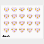 Princess kitty kat op paars hart sticker (Vel)
